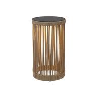 LUCIDE PINGI Lampadaire rechargeable pour intérieur/extérieur, avec batterie, Ø 33,5 cm, LED 3 StepDim, 1 x 3 W 3000 K, IP44, taupe