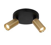 LUCIDE RITMO - Spot plafond - Ø 15 cm - 2xGU10 (MR11) - Or Mat/Laiton
