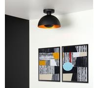 LUCIDE SIEMON - Plafonnier - Ø 25 cm - 1xE27 - Noir