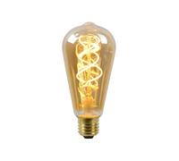 LUCIDE ST64 - Ampoule filament - Ø 6,4 cm - LED Dim. - E27-1x4,9W 2200K - Ambre