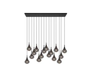 Lucide TEARS - Pendelleuchten - LED Dim. - G4-16x1,5W 3000K - Schwarz