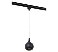 Lucide TRACK FAVORI Suspension - Système de rail monophasé/Éclairage sur rail - 1xGU10 - Noir (Extension)