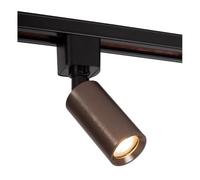 Lucide TRACK RITMO Spot sur rail - Système de rail monophasé/Éclairage sur rail - 1xGU10/MR11 - Café (Extension)