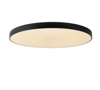 Lucide UNAR - Plafonnier - Ø 80 cm - LED Dim. - 1x80W 2700K - 3 StepDim - Noir