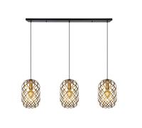 LUCIDE WOLFRAM - Suspension - 3xE27 - Or Mat/Laiton