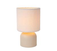 LUCIDE WOOLLY - Lampe de table - Ø 16 cm - 1xE14 - Crème