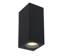 LUCIDE ZARO - Spot mural/Applique mural Intérieur/Extérieur - 2xGU10 - IP44 - Noir