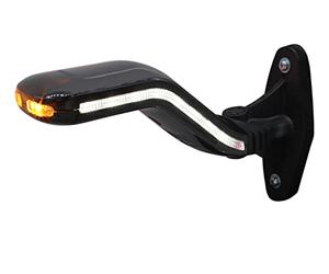 Lucidity Feu de position LED flexible - Contour - Pendentif droit - 12 V - 24 V - Résistant aux chocs - Avec marque de contrôle E