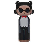Lucie Kaas - Sketch Inc. - Jean Michel Basquiat - Kokeshi Doll - Figurine décorative - 14,5 cm - Bois - Peint à la Main