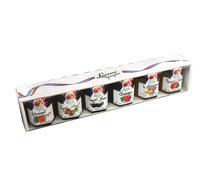 Lucien Georgelin Assortiment de 6 pots de confitures - 4 agrumes, Abricot extra, Fraise, Noix de coco, Figue noire, Fruit de la passion et mangue - 47 g
