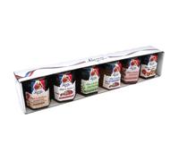 Lucien Georgelin - Assortiment découverte de 6 pâtes à tartiner 45g : chocolat blanc / 16% de noisettes/amande/pistache/sans sucre ajouté / 40% de noisettes...