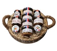 Coffret cadeau sucré salé Quentin dans coupe en bois 630g - Lucien Georgelin