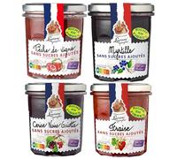 Lucien Georgelin Lot de 4 préparations de fruits rouges sans sucre ajouté NUTRISCORE A - 4x320g