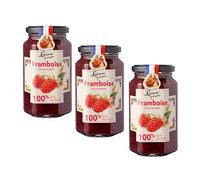 Lucien Georgelin | Marmellata Lampone 100% Zuccheri Frutta | Marmellata Lampone Rosso | Lampone Marmellata 100% Frutta - 3 x 300 Gr | Crostate Farcitura Cucina