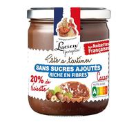Lucien Georgelin Pâte à Tartiner 20% Noisette Chocolat Sans Sucres Ajoutés Nutriscore A le Bocal de 400g