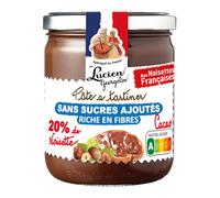 Pate à tartiner Lucien Georgelin 20% Noisette chocolat SANS SUCRES AJOUTÉS le bocal de 400g NUTRISCORE A