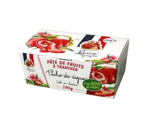 Lucien Georgelin Pâte de fruits à trancher Pêche de vigne 280 g | Ballotin