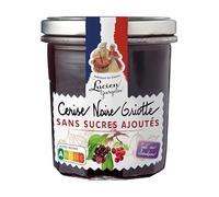 Préparation de fruit Cerise noire Griotte sans sucre ajouté Lucien Georgelin le bocal de 320g NUTRISCORE A