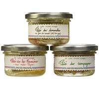 Lucien Georgelin Trio de Pâtés de 70g chacun (Fermière + Campagne + Dimanche au Foie Gras) - Lot de 3