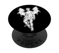 Lucifer Fallen Angel Demon Devil Blackwork Minimal PopSockets PopGrip Adhésif