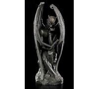 Lucifer Figurine - Satan Gothic-Figur, Noir, Peint à la Main