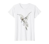 Lucifer L'Ange Déchu x Gustave Doré T-Shirt Graphique avec Valeur, Femme, Blanc, S