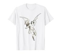 Lucifer L'Ange Déchu x Gustave Doré T-Shirt Graphique avec Valeur, Homme, Blanc, M