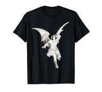 Lucifer L'Ange Déchu x Gustave Doré T-Shirt Graphique avec Valeur, Homme, Noir, S