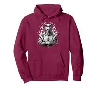 Lucifer Satan Occulte Belzébuth Démon Sweat à Capuche, Unisexe pour Adultes, Marron, XL
