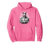 Lucifer Satan Occulte Belzébuth Démon Sweat à Capuche, Unisexe pour Adultes, Rose Vif, L