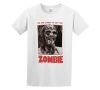 Lucio Fulci's Zombie Horror Movie Poster Men's T-Shirt Unisex White Cotton Hip Hop Print Tee Shirts 3XL