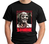 Lucio Fulci's Zombie Horror Movie Show Men's T-Shirt Unisex Black Cotton Hip Hop Print Tee Shirts 3XL