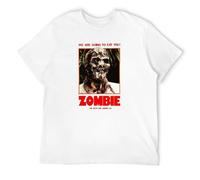 Lucio Fulci's Zombie Horror Movie Show Men's T-Shirt Unisex White Cotton Hip Hop Print Tee Shirts 3XL