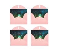 Lucioles et lanternes - Impression horizontale sur un seul côté - Papier nacré - Pour anniversaire, Halloween, Noël, Halloween, fête d'anniversaire, vacances, carte de vœux