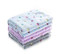 luciphia Couverture en Peluche Ultra-Souple pour Chien/Chat 3 Pièces Points Medium (76 * 52cm)