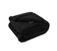 luciphia Couverture Imperméable pour Chat Chien Couche Double Anti-Pipi Anti-Liquide Couvertures de Animaux Noir S (71 * 100CM)