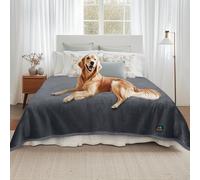 luciphia Couverture Imperméable pour Chat Chien Couche Double Anti-Pipi Anti-Liquide Couvertures de Animaux Gris Foncé XXL (208 * 229cm)