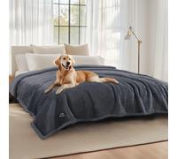 luciphia Couverture Imperméable pour Chat Chien Couche Double Anti-Pipi Anti-Liquide Couvertures de Animaux Gris Foncé XXXL (208 * 254cm)