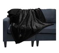 luciphia Couverture Imperméable pour Chat Chien Couche Double Anti-Pipi Anti-Liquide Couvertures de Animaux Noir M (100 * 145CM)