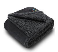 luciphia Couverture Imperméable pour Chien, Lavable Couverture pour Chien Chat, Plaid Anti Pipi Lavable Grande Taille, Protection de Canapé pour Chiens en Polaire Sherpa Noir M (102 * 145cm)