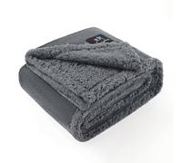 luciphia Couverture Imperméable pour Chien, Lavable Couverture pour Chien Chat, Plaid Anti Pipi Lavable Grande Taille, Protection de Canapé pour Chiens en Polaire Sherpa Gris Clair XL (145 * 216cm)