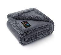 luciphia Couverture imperméable réversible en Polaire Sherpa pour Chien de Petite, Moyenne et Grande Taille, Gris foncé, Taille S (101,6 x 71,1 cm)