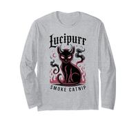 Lucipurr Chat fumé Herbe à Chat Horreur Magicien Mon Meowdy Manche Longue