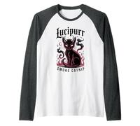 Lucipurr Chat fumé Herbe à Chat Horreur Magicien Mon Meowdy Manche Raglan