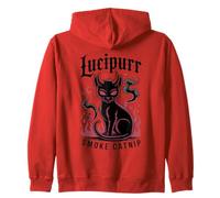 Lucipurr Chat fumé Herbe à Chat Horreur Magicien Mon Meowdy Sweat à Capuche