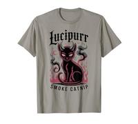 Lucipurr Chat fumé Herbe à Chat Horreur Magicien Mon Meowdy T-Shirt