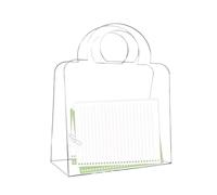 Lucite Celebration Gift Sack - Crystal Treat Carrier, See Through Favor Satchel for Holiday Gathering, Compact Organizer with Easy Carry, Event Supplies, Petite Keepsake Satchel for Graduation Party