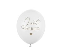 Luck and Luck Wedding Just Married Lot de 6 ballons blancs 30 cm