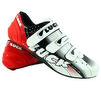 LUCK Chaussures de Cyclisme Evo, pour Route, avec Semelle en Carbone, très rigides et légères et Triple Bande Velcro. (38 EU)
