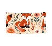 Luck-Cute-Fox Bannière de toile de fond pour événements et fêtes 177,8 x 88,9 cm